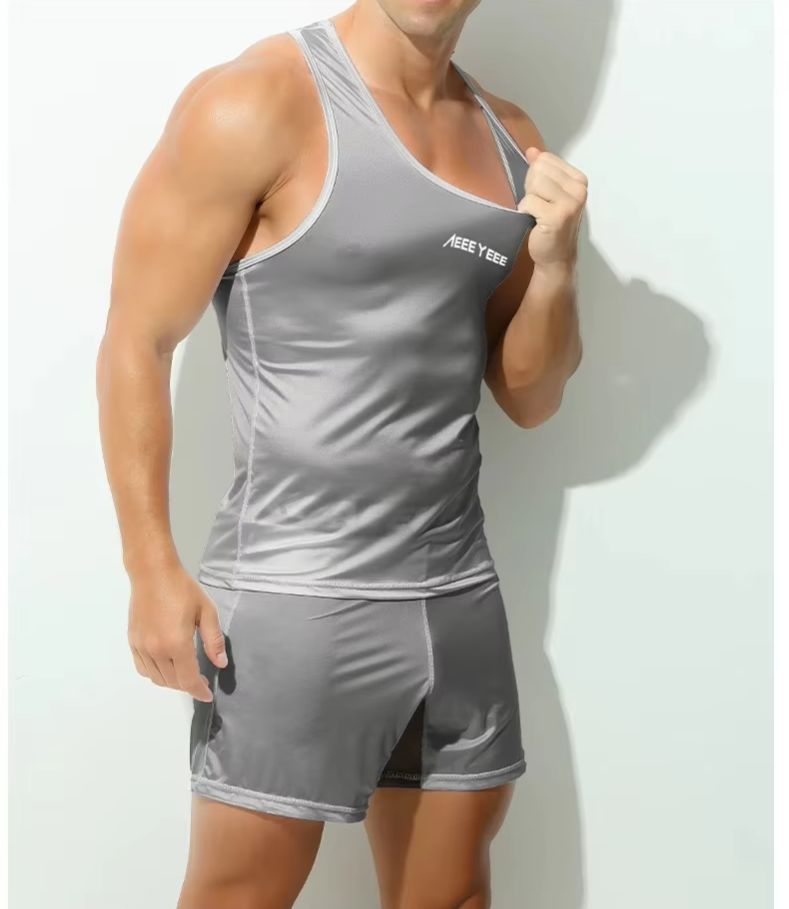 Mesh Sport Boxer - Herenondergoed Grijze boxer ultradunne ijszijde laag