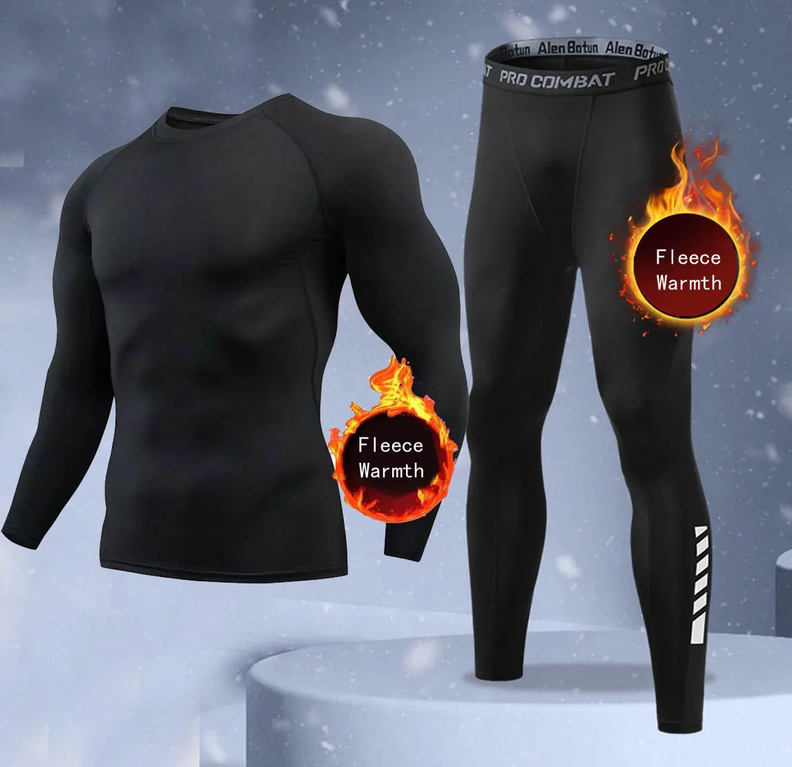 Nieuwe 2-delige winter warme h - Thermal Long John recensie en prijs